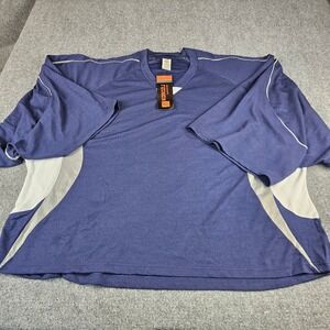 Kamazu Hockey Sabre Goalie Jersey Mens 3XL Navy Silver White Practice Shirt NWT